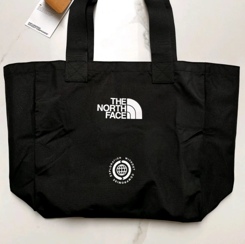 🔰 The North Face Logo Tote Exploration Without Compromise Black White‼️🛡 - Picture 9 of 11